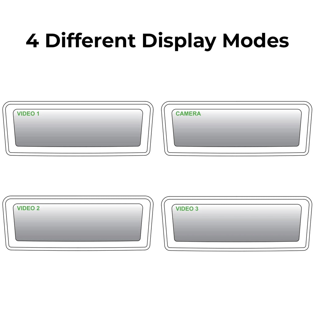 7" Video with LCD Universal Tailgaters Rear Inputs Master Display, & Visibility Enhanced View Mirror Frameless 4