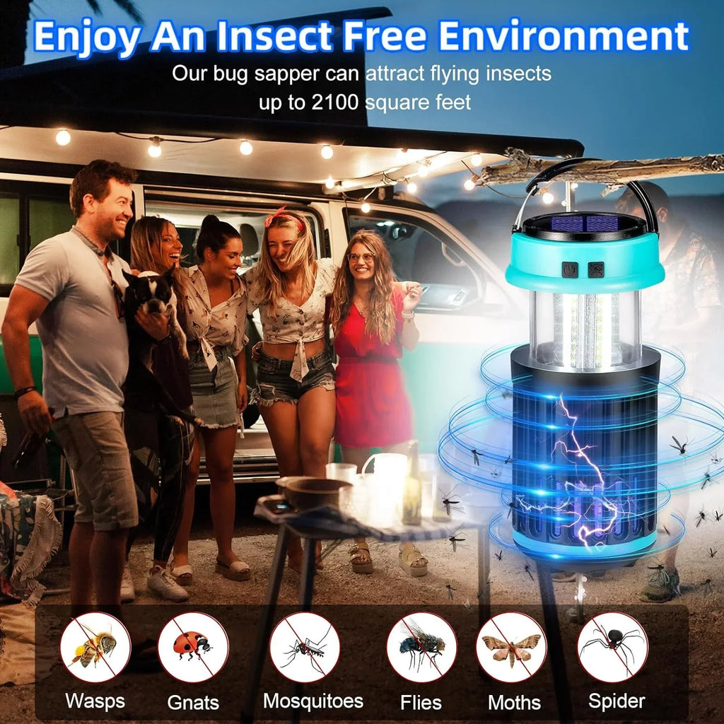 Fly exterior Bug Zapper Camping Zapper Waterproof, Home, Bug Zapper Mosquito Emergency exterior in with for Light G·PEH Rechargeable 1 3 Indoor Bug Trap Backyard, Solar Home, for Zapper,