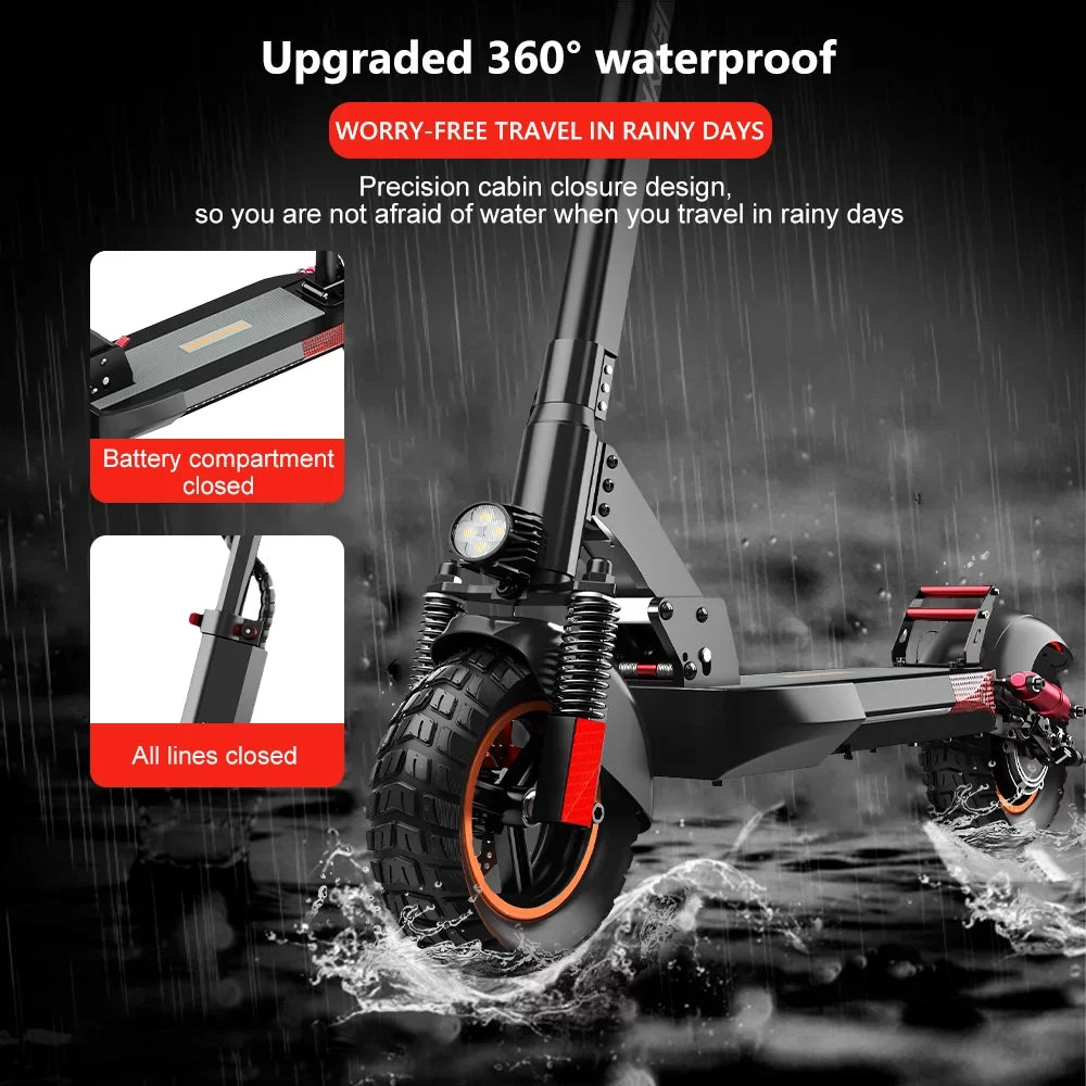 600W(Peak Miles Road Seat, 330lbs 28 with Adult inch Skateboard Off iENYRID Scooter 10 Electric Folding and Tires Electric Range, 800W) to up Commuter Adult E-Scooter Long