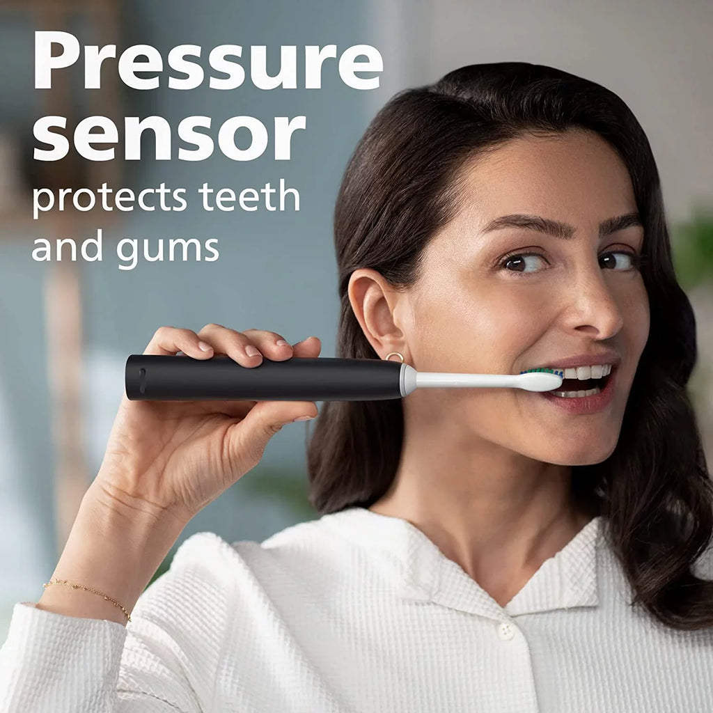 Sensor, Black Electric Sonicare 4100 Toothbrush Rechargeable Philips Pressure Power with Toothbrush,