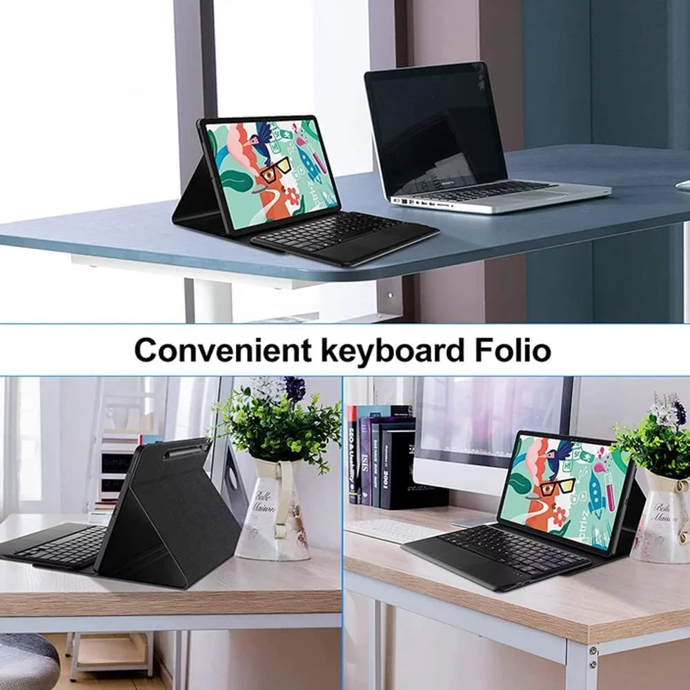 Gen 2022 2nd Keyboard Lenovo for Black Pro Generation P11 Cover with P11 / Case Detachable TouchPad Pro 11.2 Leather Case Keyboard Pad Stand forTab Tab Magnetically (TB132FU), Lenovo inch, Pro 2