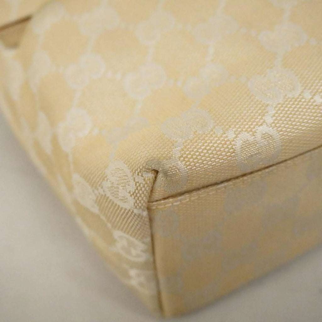 002 Women's Handbag (Good) Pre-Owned Ivory 1079 Canvas Leather GG