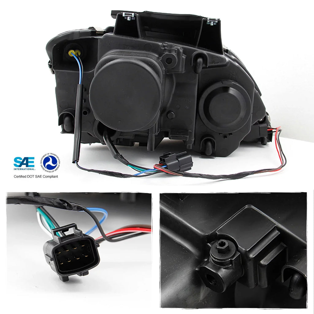 Left Replacement SUV Front For Pair Chrysler Right Pacifica AKKON + Black Lamps Headlights - Headlamp Bezel