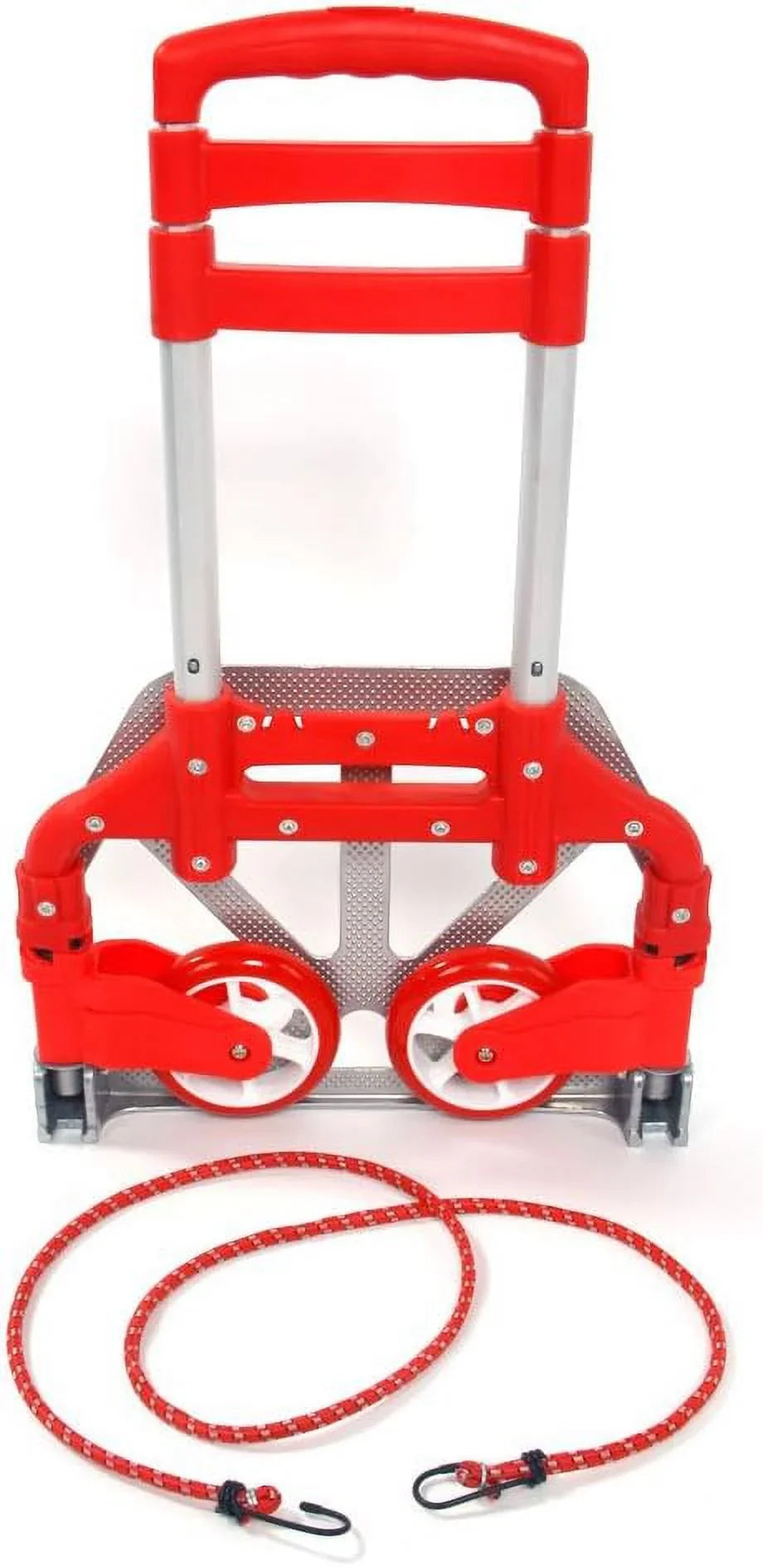Trolley lbs Portable for (Red) Cart Dolly Truck,Hand Collapsible Hand (75kg) Auto, Home, 165.35 Luggage and Folding Use Aluminium Push Office,Travel