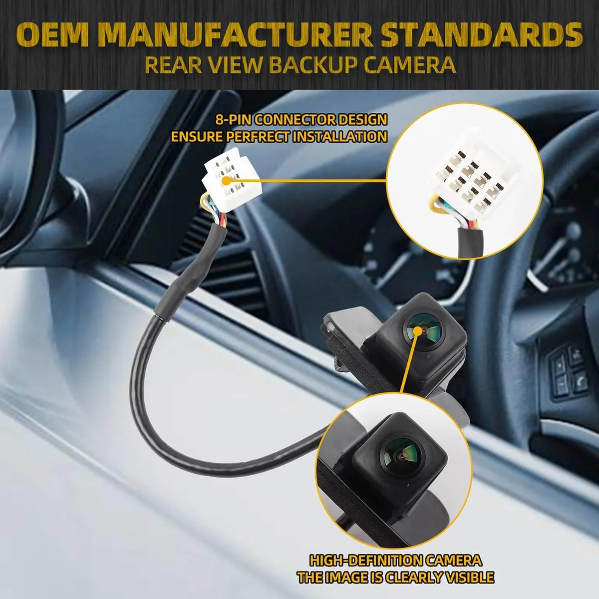 Accord Reversing Camera ist View Parking with Camera Sedan 2014-2017 Compatible Backup Honda Rear