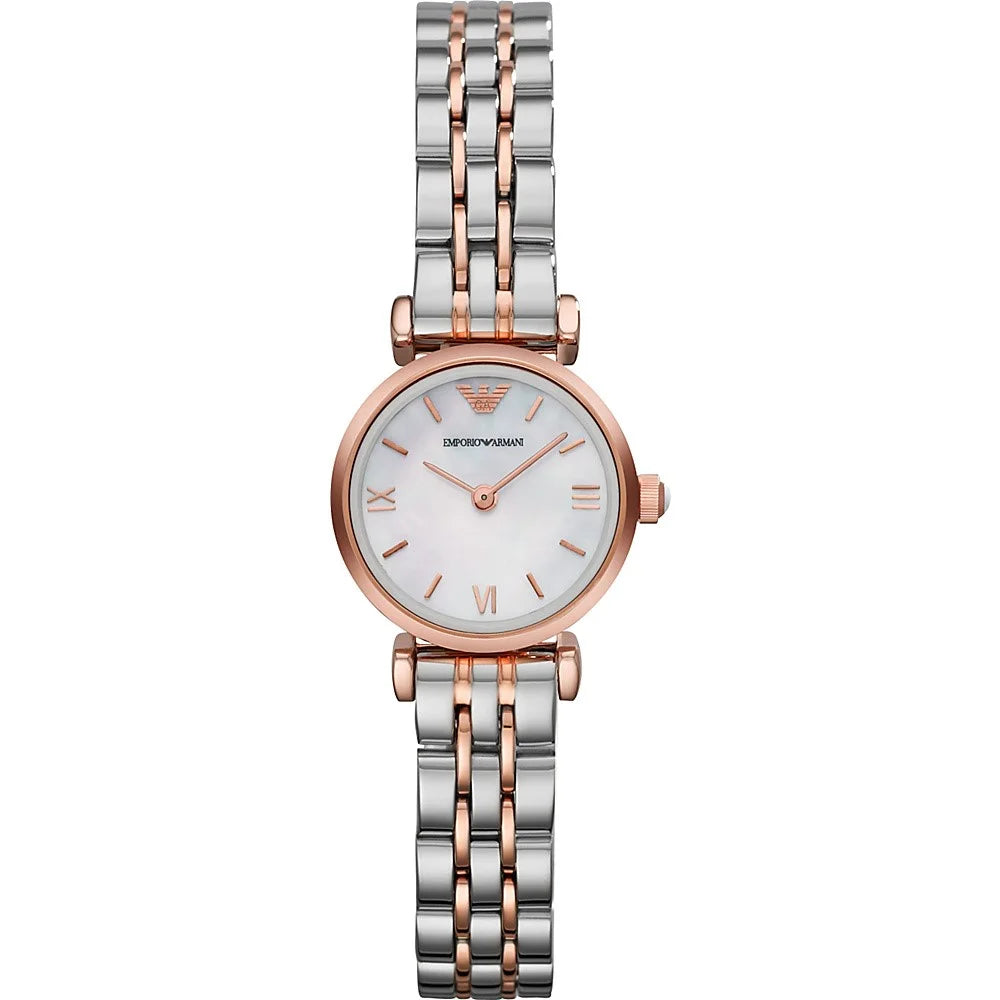 Bracelet Two-Tone AR1764 Watch Mother Pearl Emporio Armani Women's of