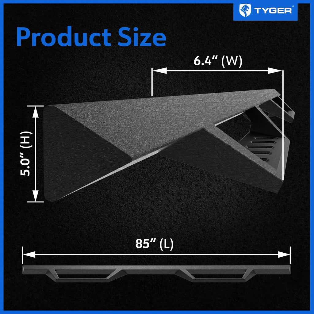 Step Step with Board Tyger | 2500 3500HD; Auto Side 1500; | TG-LX3C82328 2019 Silverado / Sierra GMC LD 2007-2018 Compatible Drop Chevy Cab | Running Bars Crew Rail Nerf LanderX 2007-2019 Limited