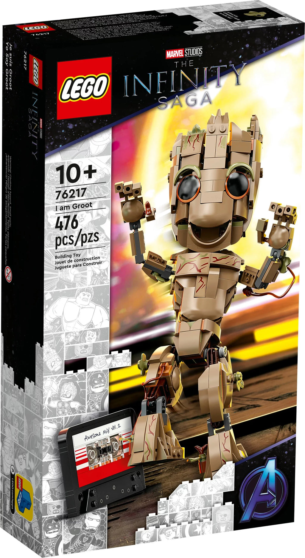 Groot 76217 LEGO Collectable Figure, Set, Toy, Gift Galaxy Buildable am Groot 2 Baby I Guardians of Model Marvel the Idea