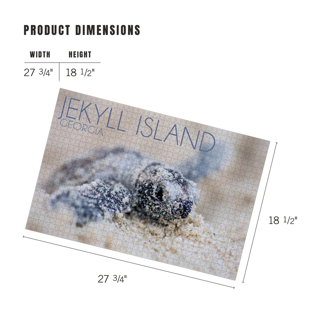 Hawksbill Press Puzzle, Piece Georgia, Island, 1000 Hatching Jekyll Turtle Lantern Jigsaw