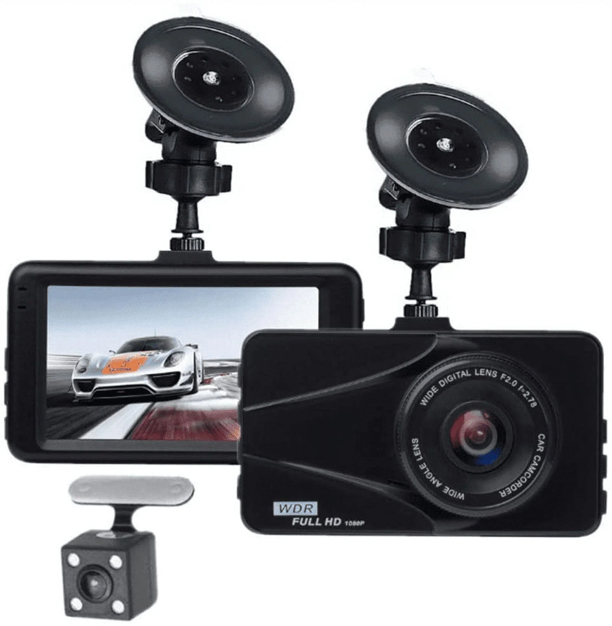 T670 Angle, Detection Video Dual Images Excellent Plus WDR, Dash Screen Full Cam 3" Recorder Recording For 170° HD Bentley Motion Wide Loop DVR G-Sensor, Travel LCD