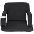 Seat 6 Waterproof, Portable HomGarden for Chair Folding Stadium Bleachers, Reclining Seat Black