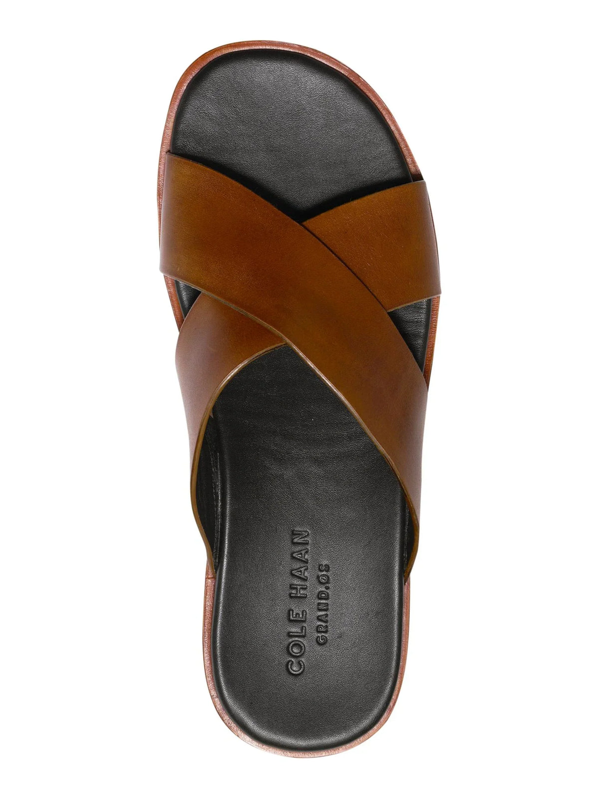 Mens 11 Open 2.0 Toe Goldwyn Slide Shoes Brown GRANDSERIES Bands Slip HAAN On Padded Sandals Crisscross COLE M