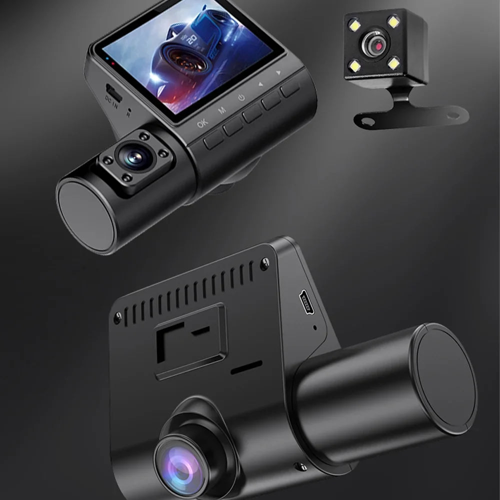 Support DVR Pinnaco Dash DVR 1080P 3-Lens Rear Dash DVR Dash 3-Lens Inch Inside Cam Camera Dashcam 3-Lens Camera Dash 1080P Inch Camera,Inside 2 Screen Camera 1080P Nebublu Rear