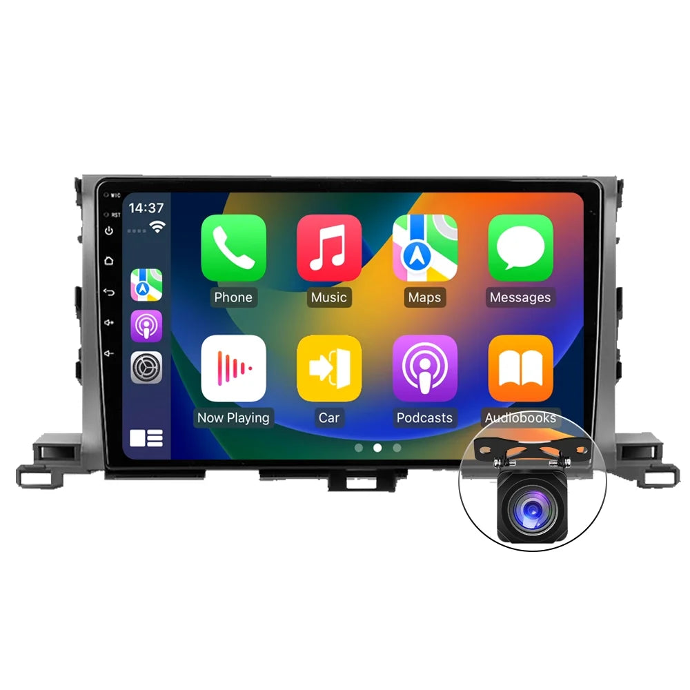 GPS Android ROM Car Navigation Built-in 2014-2019 Control with 10 Steering Host 4G Carplay/Android Wheel 64G RAM Radio Auto, for WiFi Bluetooth Highlander