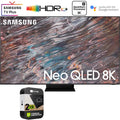 TV with Plan (Refurbished) Premium Neo Smart (2021) 2 Extended QN85QN800A Year Inch Protection Restored QLED 8K 85 Bundle