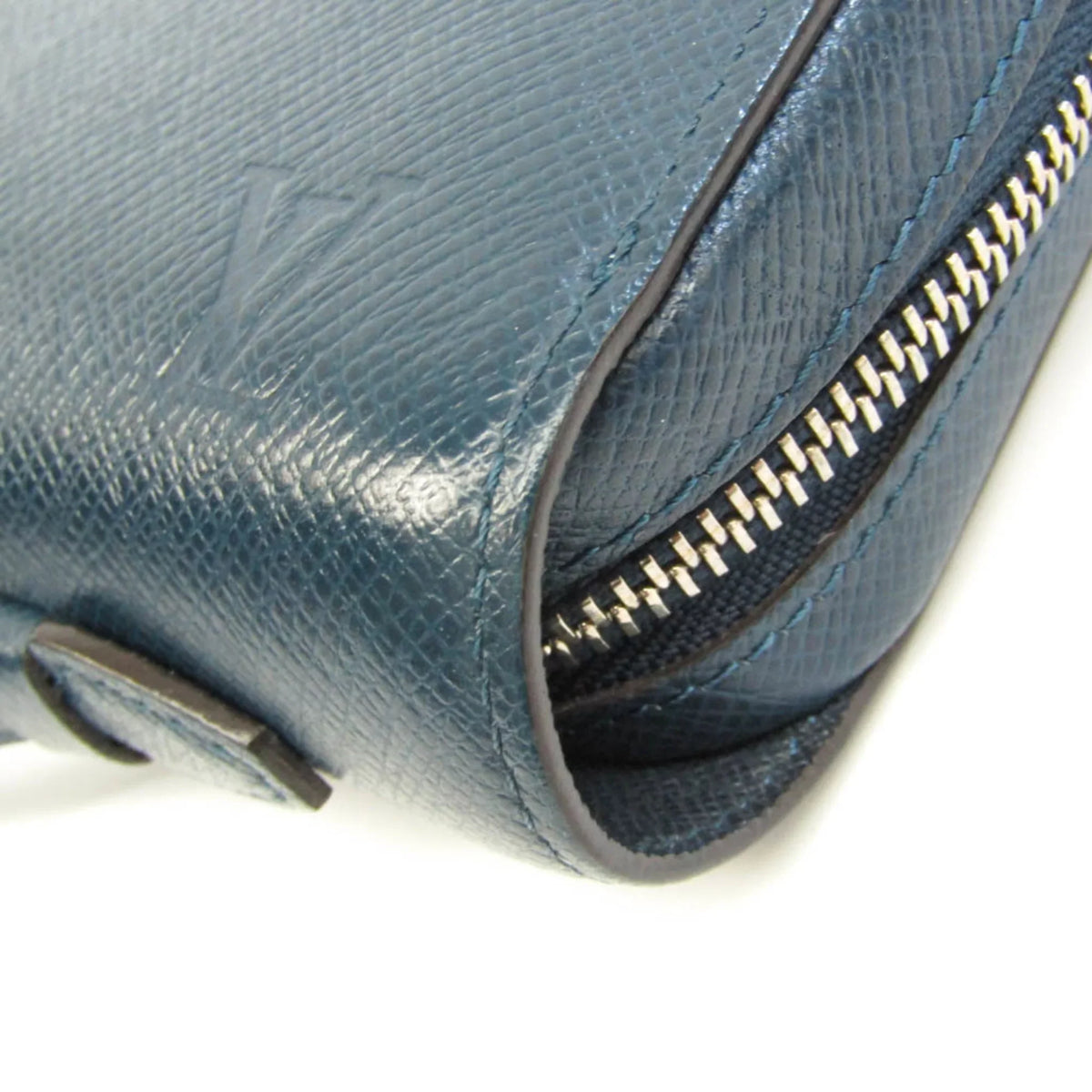 Men's Leather Taiga Wallet XL Blue Taiga (Good) Pre-Owned M64019 Zippy (bi-fold) Long Navy
