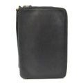 Epsom (bi-fold) Wallet Men,Women (Good) Case Long Black Hermes Pre-Owned Leather Travel