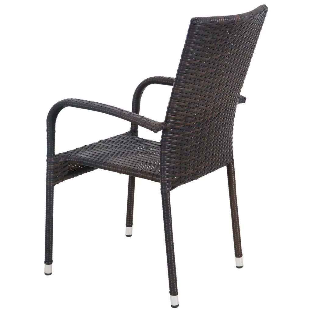 Northlight Set Brown Venice 5-Piece Dining Resin Patio exterior Wicker Woven