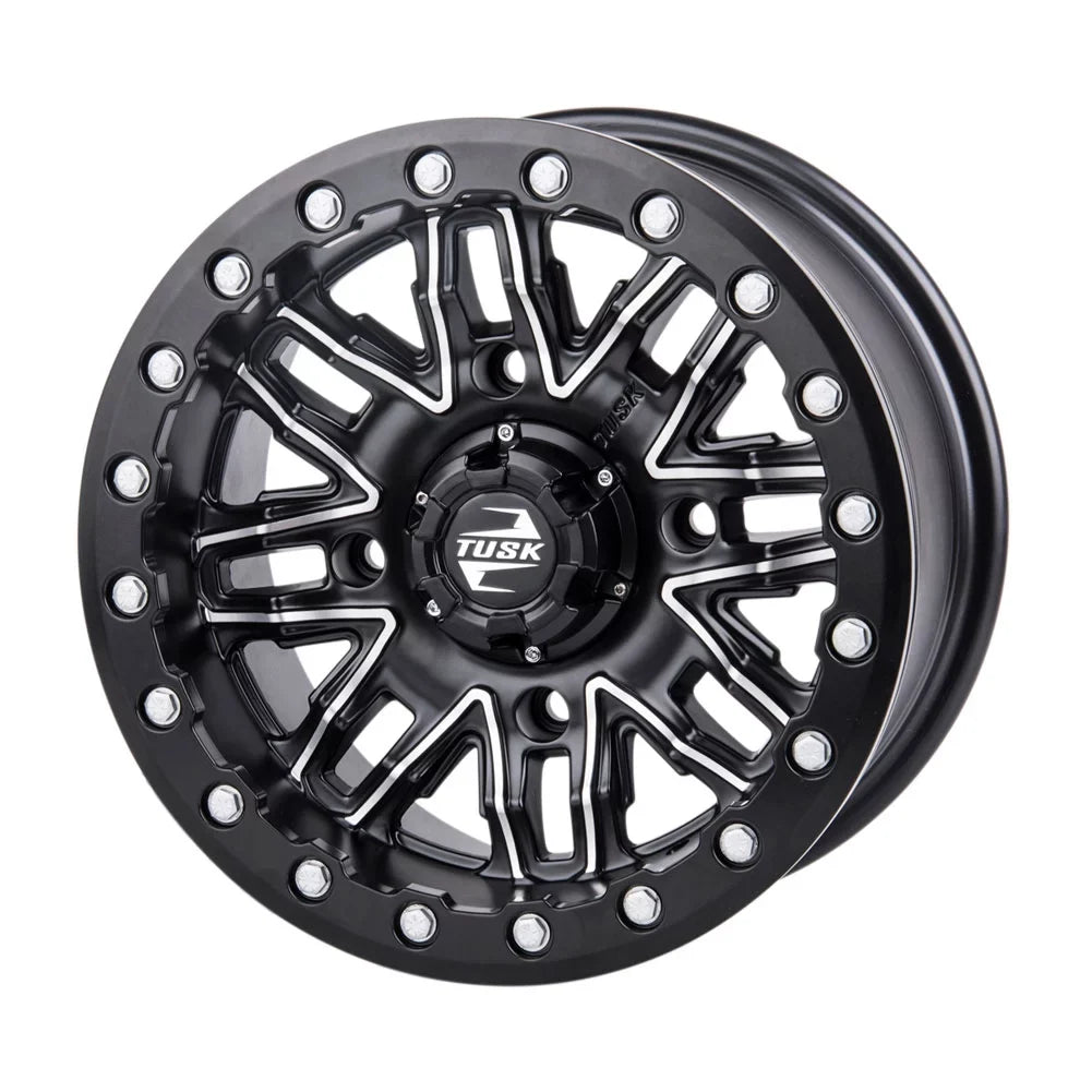 Yamaha Nebo Wheel Tusk 3.0 + 4.0 2 Sport Beadlock 14x7 Wolverine Machined/Black 1000 2022 For RMAX 4/156