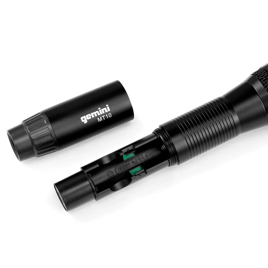 System, Powered Microphone & Speaker 15" 843631170892 Wireless Gemini Dual GMU-M100 Single Bluetooth UHF LED