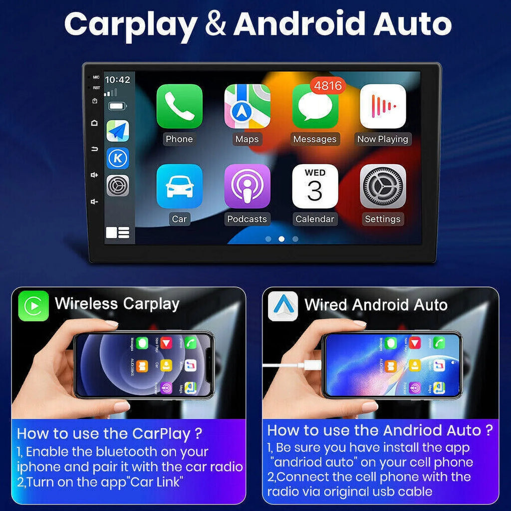 w/Cam 9" Android 1280*720 Stereo CarPlay GPS Radio IPS Car for 2+32G 2009-2016 Auto Prius