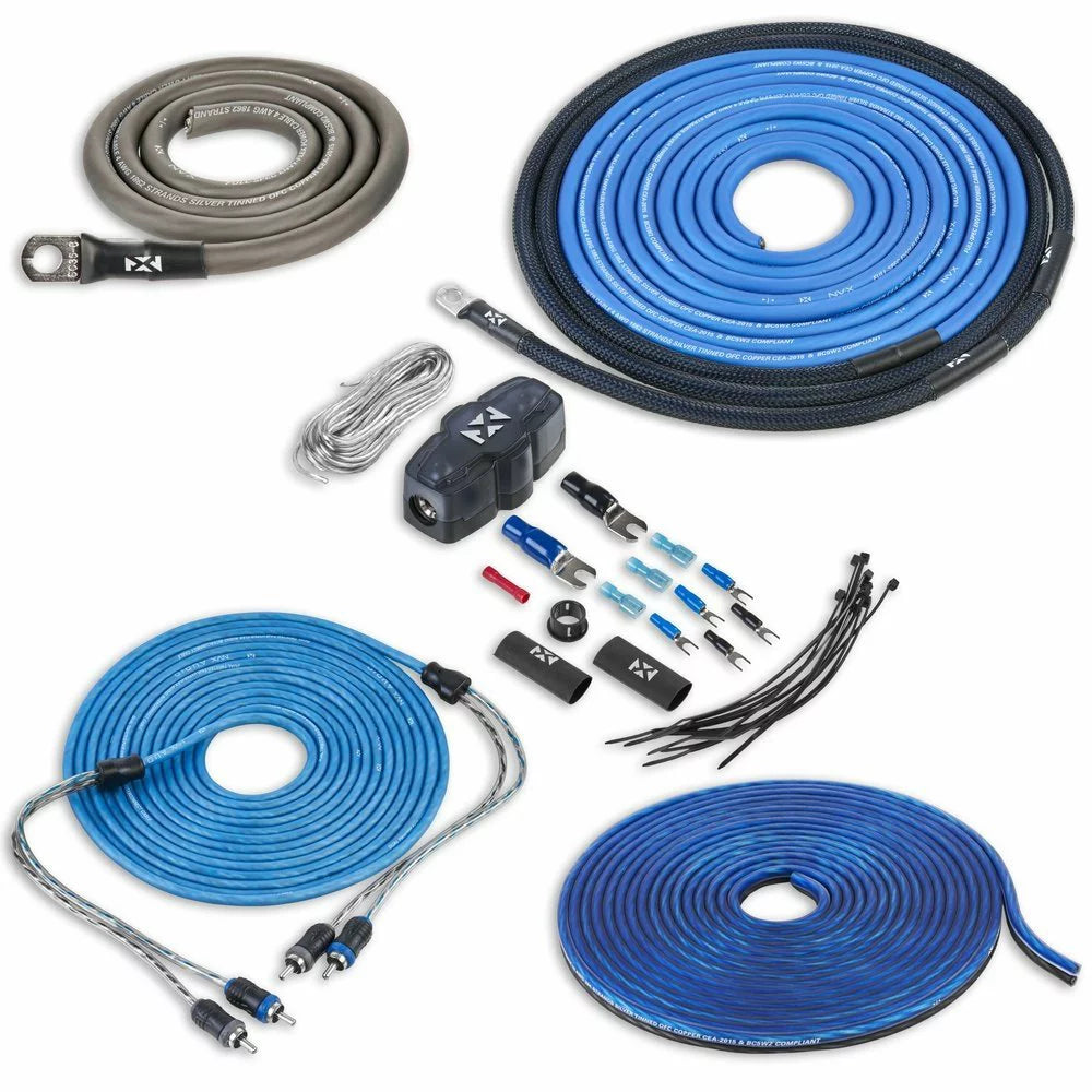 (400W Stable eXcelon 2-ohm Series XR Monoblock NVX Kit XKIT42 + MVX Bass XR601-1 Premium Included Kenwood Amplifier + Class-D 600W Max Gauge w/ Wiring Amp Knob RMS) 4