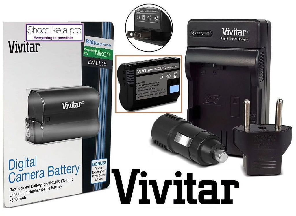 Nikon for With D500 Rapid Charger Battery Capacity EN-EL15 D7500 Super