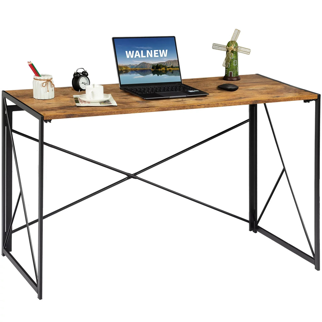 Simple Lacoo Home Writing inches Desk, 40 Study Office Modern Desk Brown