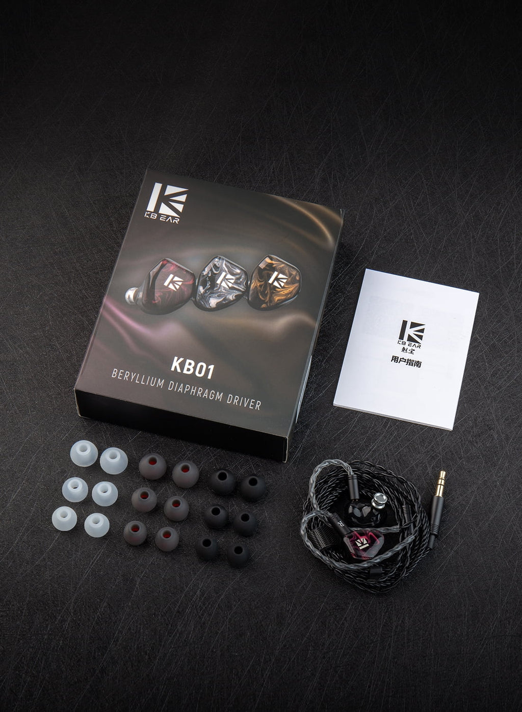 Sport HIFI Earbuds Headphones KB01 Diaphragm Beryllium In Earphone Headset Monitor Wired 10MM Dynamic Ear Music IEM Drvier KBEAR