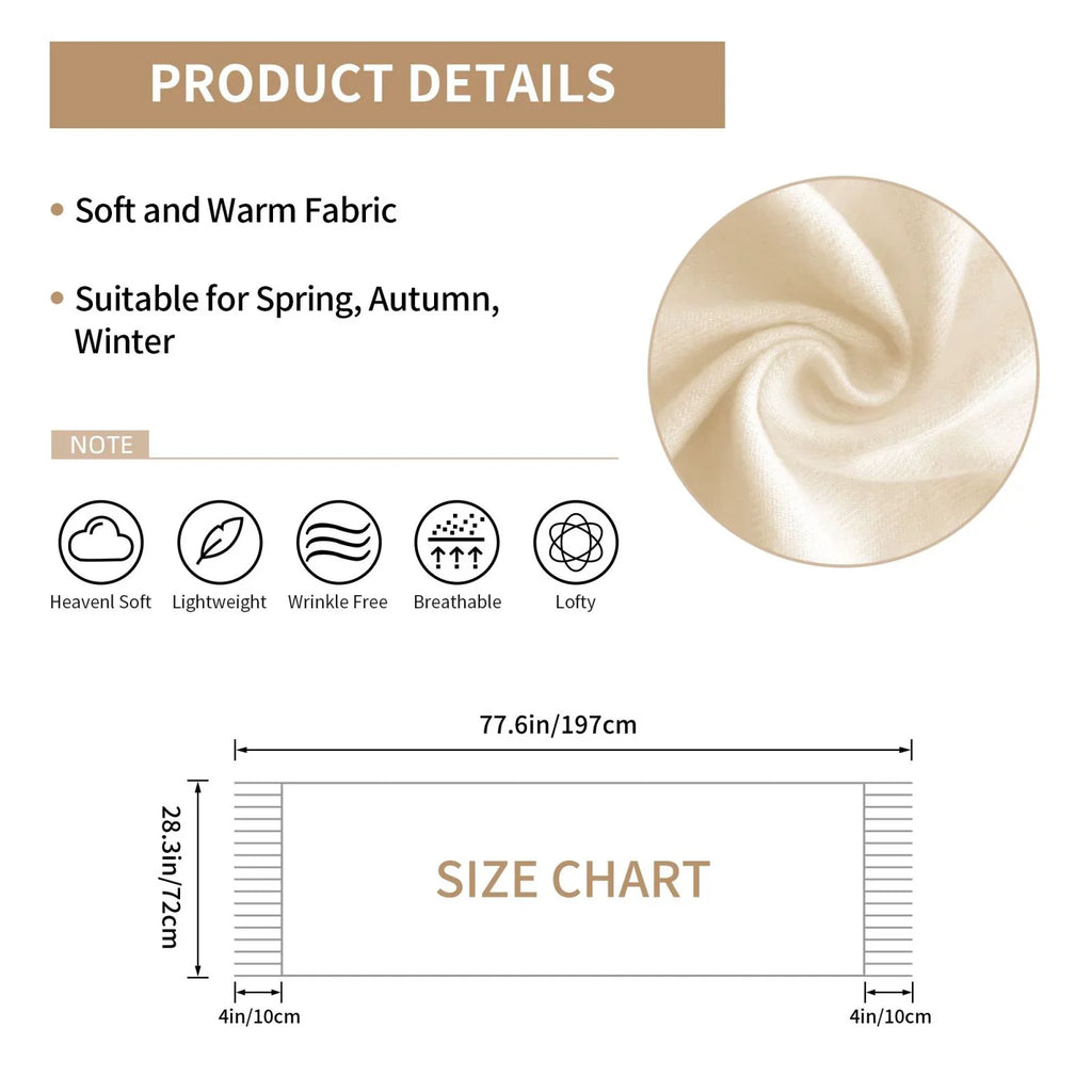 Winter Warm Wrap Cashmere Mardi Large Art Shawl Feel Gras Soft Scarf Scarves Women Print Bingfone Gifts- For Neon Elegant