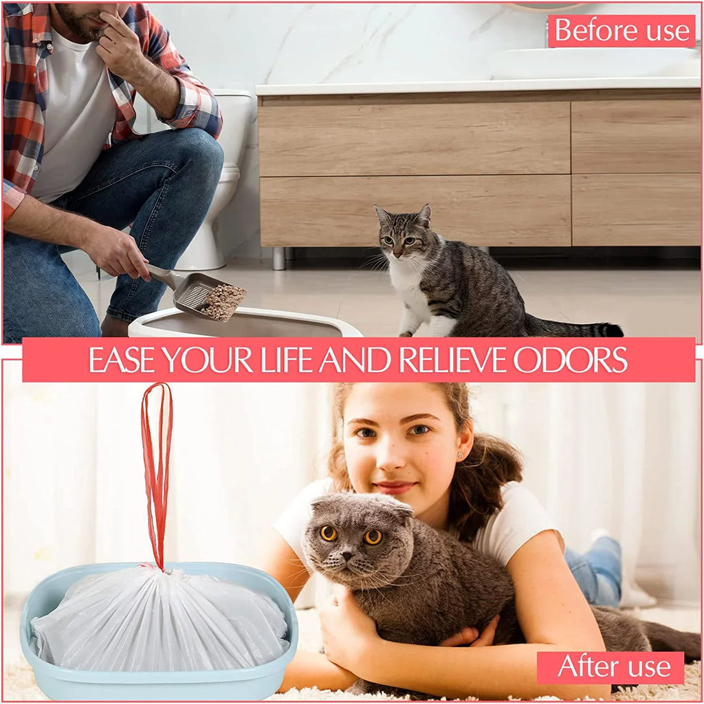 Cat Liners Heavy Litter Litter Box Home Litter Thick Litter Kitty 30-Count 31 Duty Kitty Liners in Times With Large Cat 18 Litter Bags x Liners Bags Drawstring Cat Pan Box Box