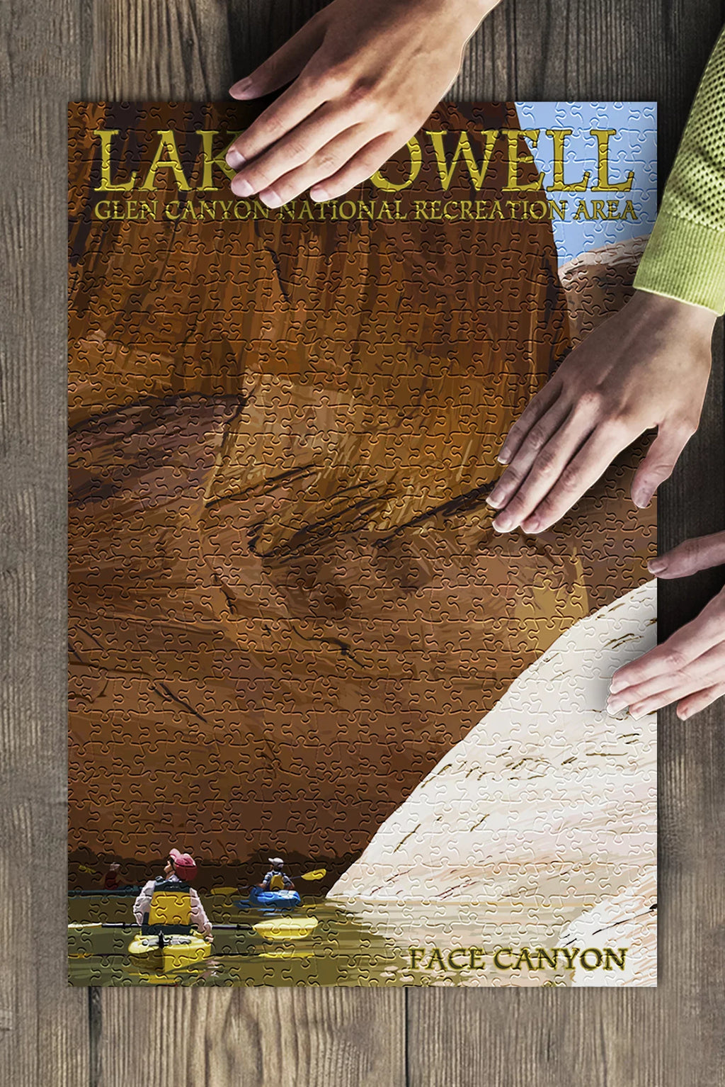 500 Lake USA) Face and (19x27 Adults Piece Premium Canyon Powell, in Family, Puzzle Made and Kayakers inches, Jigsaw for