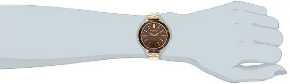 Caravelle Women's Brown Quartz Dial Movement: Rose-Tone Ny Steel