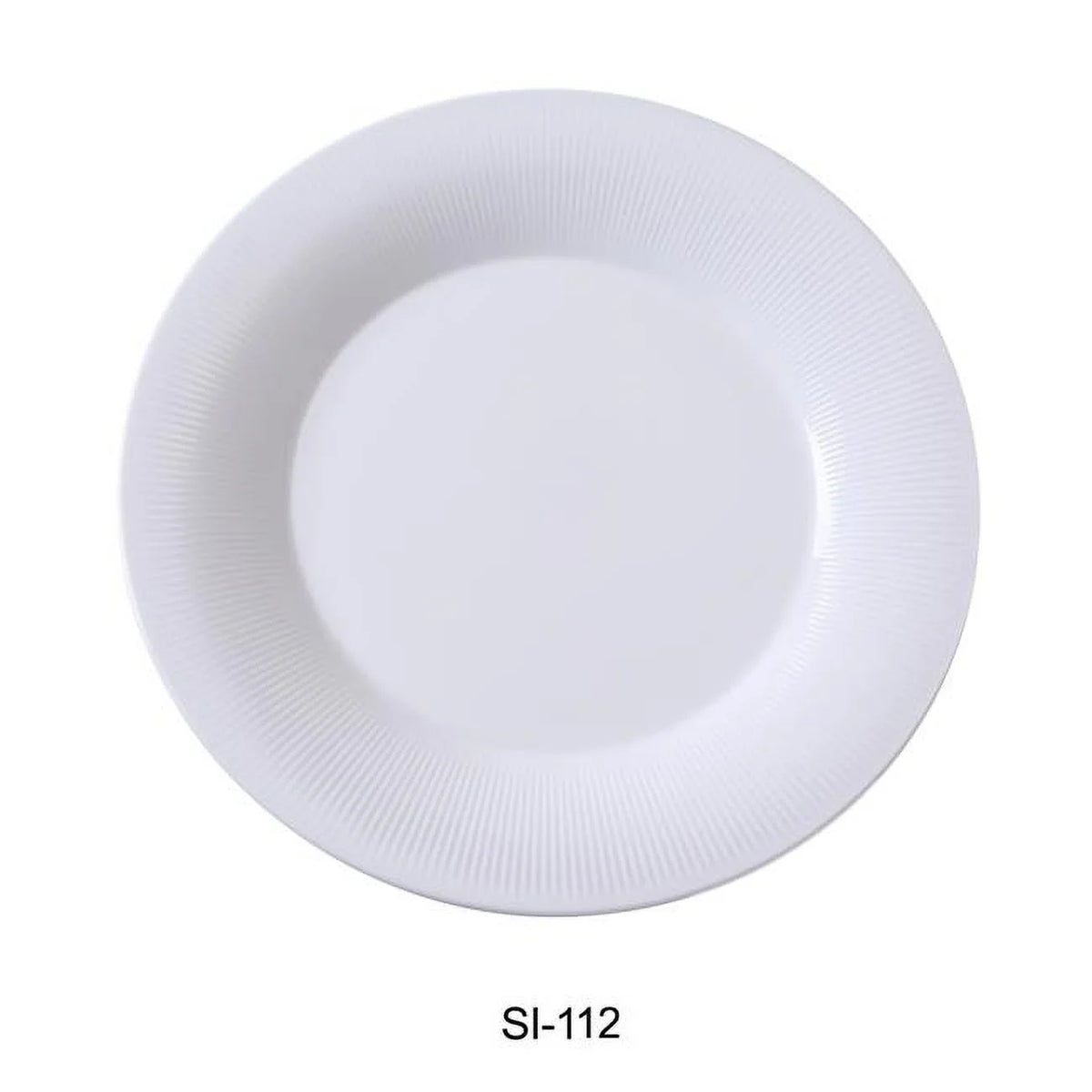 Plate, of 12 SI-112 Pack - Siena Porcelain White Bone in. 12 Yanco Round