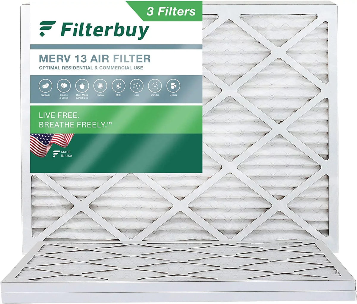 (3-Pack) MERV 13 Air Filterbuy HVAC Filters Pleated 18x24x1 AC Furnace