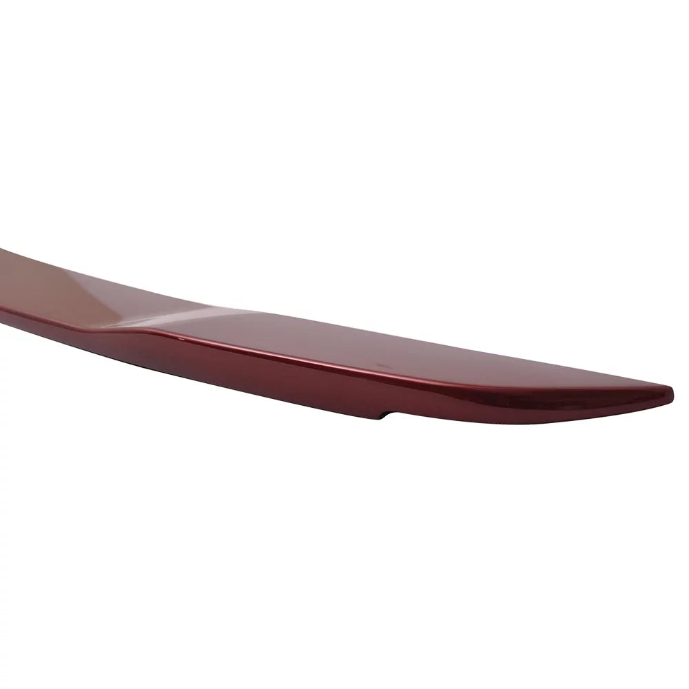 Compatible - Ruby with Motorsports Mustang GT 15-23 Red Trunk RR # Painted Spoiler Ikon ABS design