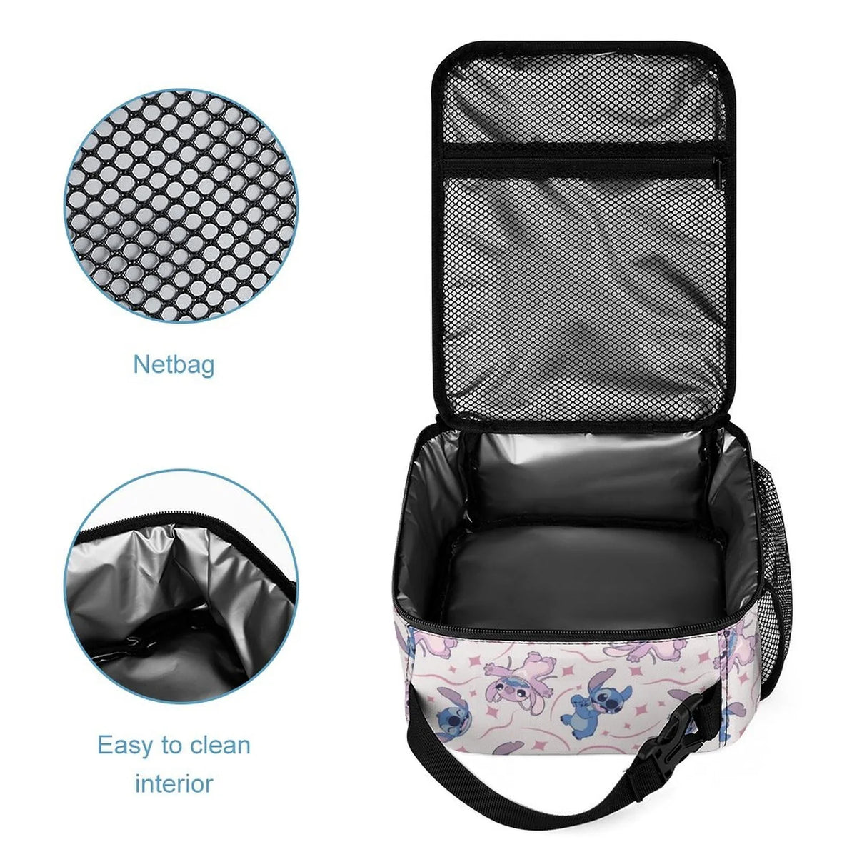 Cooler Thermal Stitch Office Portable Handbag Blue Insulated School Bento Bag Tote Girls Kids Adult Lunch For Lilo Boys Bag