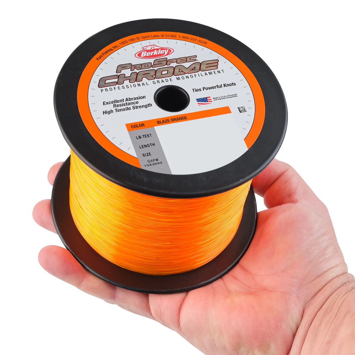 16lb ProSpec Fishing Line 7.2kg Berkley Chrome, Orange, Blaze