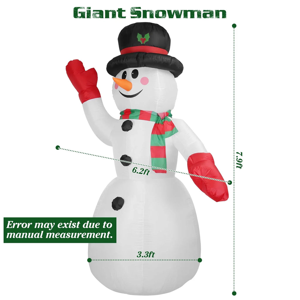 Up Up Holiday Decor Snowman, Lawn Holiday for Giant Blow Decoration, Huge Light Party Yard Inflatable Christmas Snowman Garden iMountek Yard Winter 7.9ft