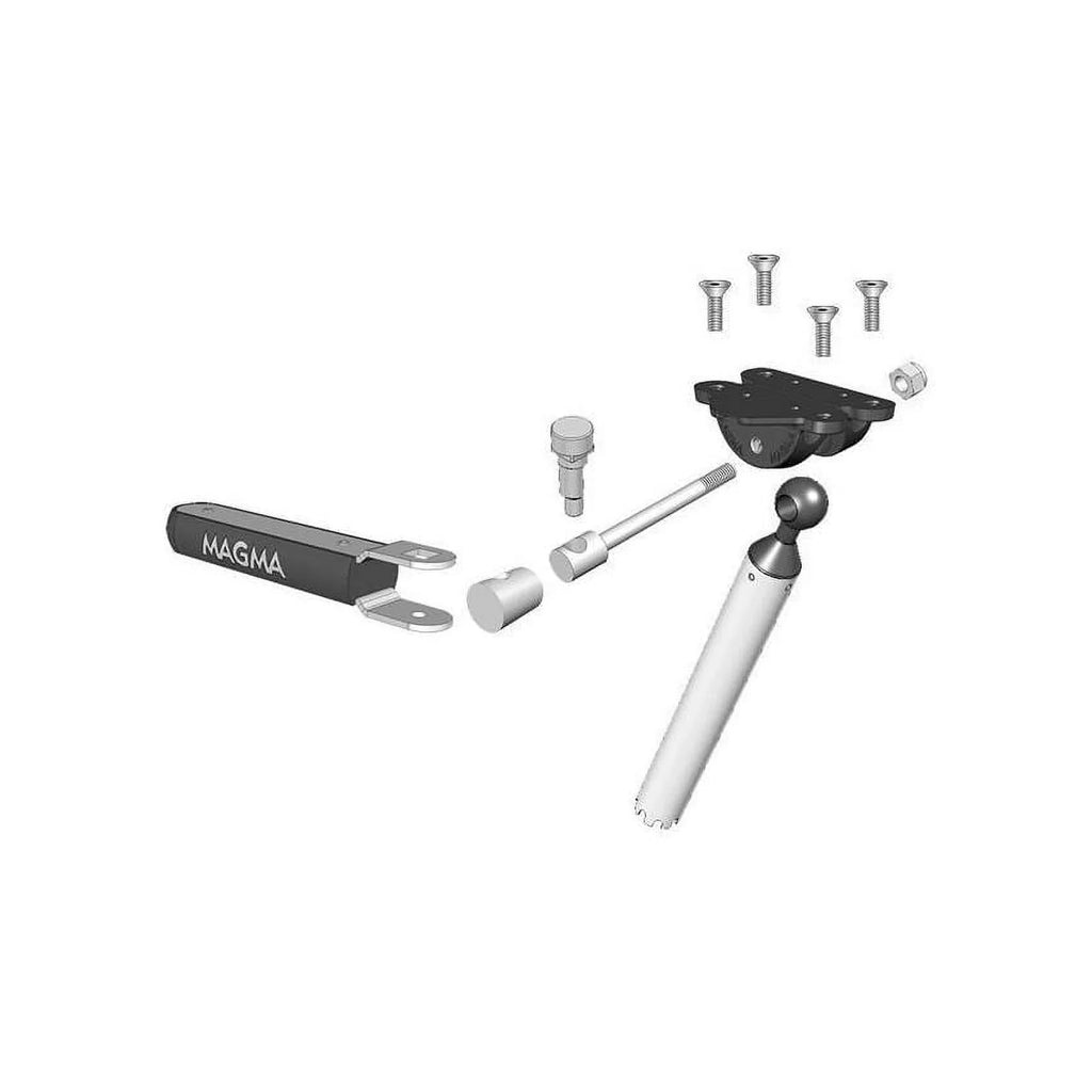 LeveLock Holder T10-355 Magma Fish Rectangular Rod Mount for Grills - All-Angle