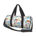 Pocket Coaee Bag Compartment Travel Capacity Luggage with Summer Stamp Gym Bag Bag Waterproof Sports Large Cylinder and