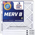 Pleated Filter Furnace HVAC A/C | dimension: Air | MADE King | Filter 12.5 Actual | 12.5x33.5x1a USA x 8 MERV IN .75" x 33.5 Filters 4-PACK