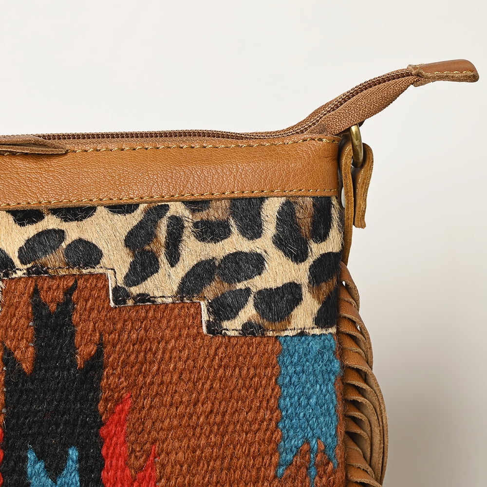 handbag Upcycled HOBO OHA116 Wool Leather OH Genuine purse women Hair-on western bag OHLAY