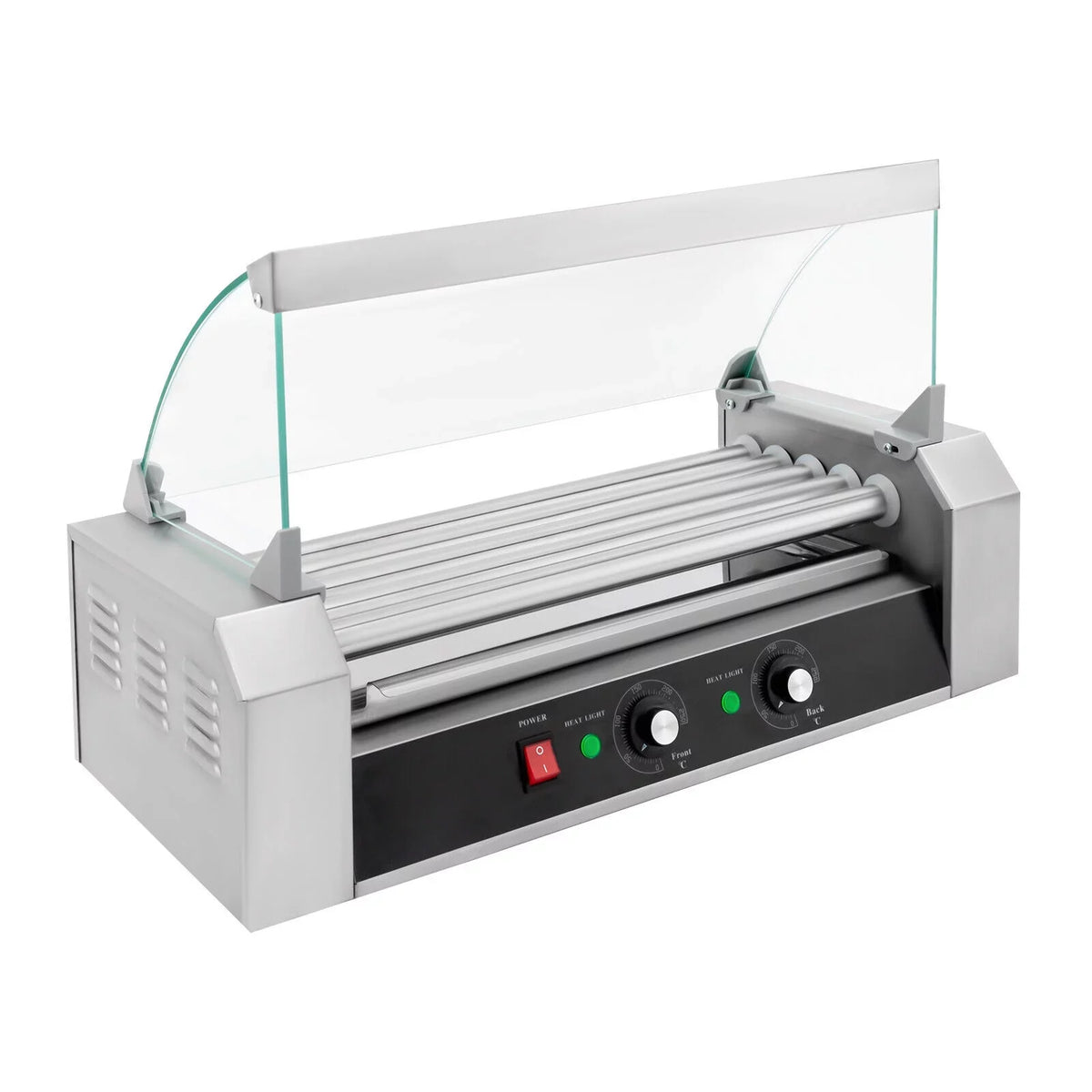 DENEST Holds Rollers Grilling Stainless 12-Hot Set Dog 110V W/5 0-250℃ Sausage Machine