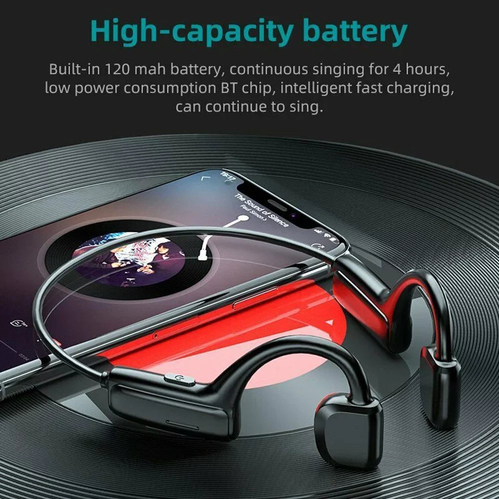 Headset Headphones 5.1 Sport exterior Bluetooth Conduction Wireless Bone Earbuds