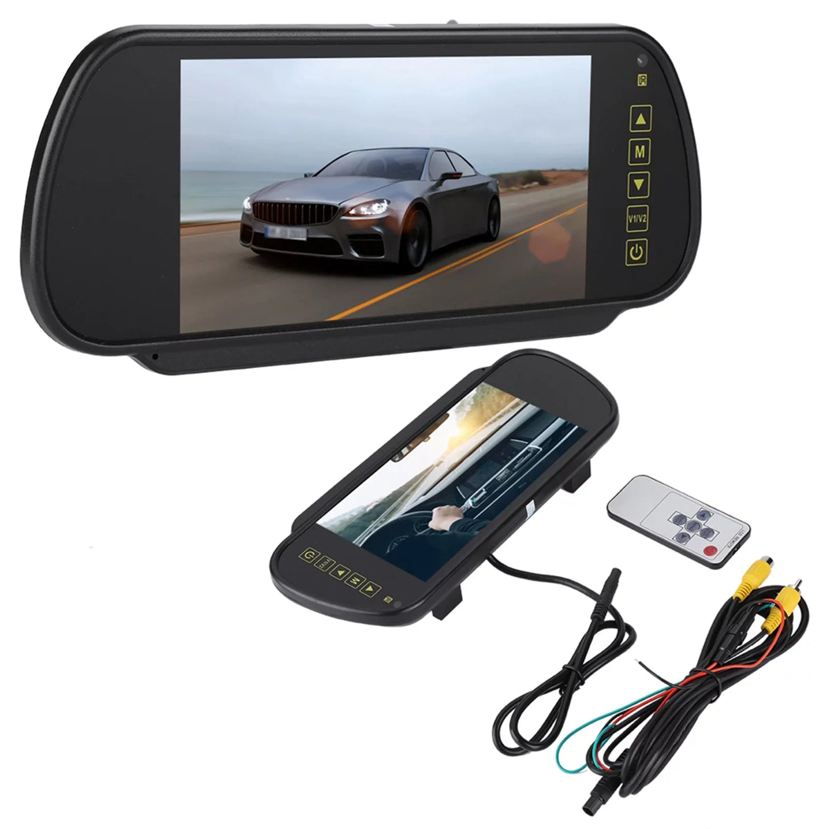 Camera View Mirror Auto Mirror Bracket Car Dimming Rearview Monitor Rearview 7inch Rear LCD With -