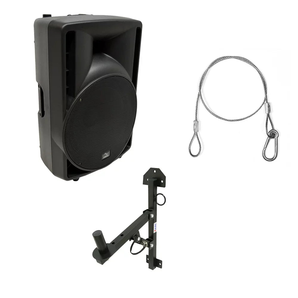 1000W HA-C15A Mount Active & DJ Speaker 15" Wall Pro Harmony PA Powered Audio