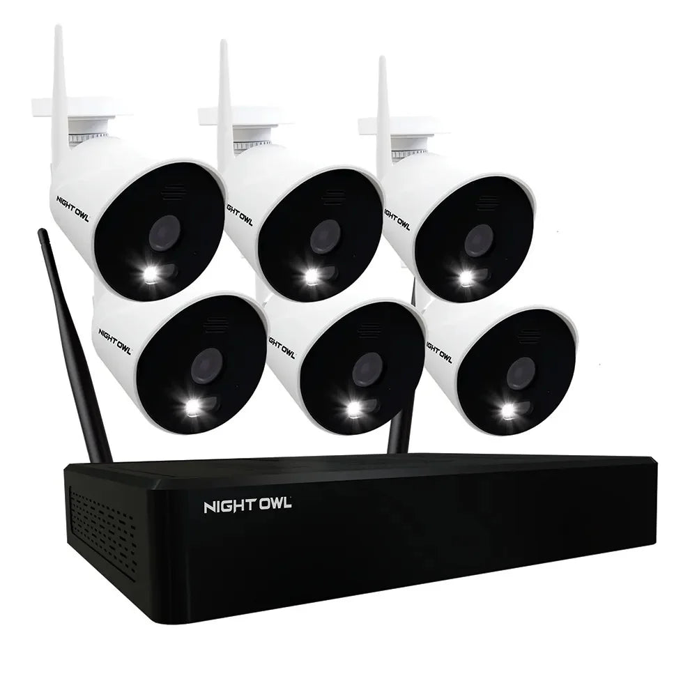 Channel Cameras Premium 10 Spotlight Security Restored IP 4 Owl WiFi and 1080p 1TB Hard Night (Refurbished) Smart with Drive 1080p Factory System
