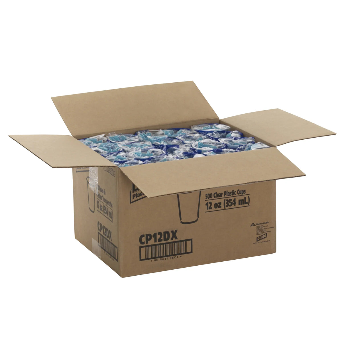 Sleeves Cups 25 (CP12DX) Clear, Cups (Georgia-Pacific), Cold 12 of Total) Plastic by 20 oz. (500 GP Dixie® PRO Cups