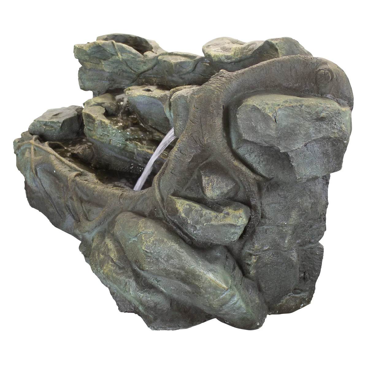 Garden Fountain Staggered Rock Design Cascading Toscano Canyon